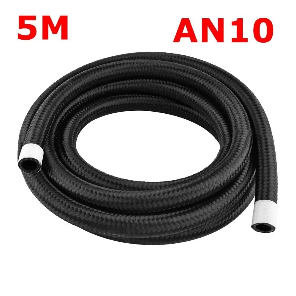 1M ein4 ein6 ein8 ein10 ein12 Kraftstoff Schlauch Öl Gas Kühler Schlauch Linie Rohr Rohr Nylon Edelstahl Geflochtene innen CPE Gummi TF-1007: Grau