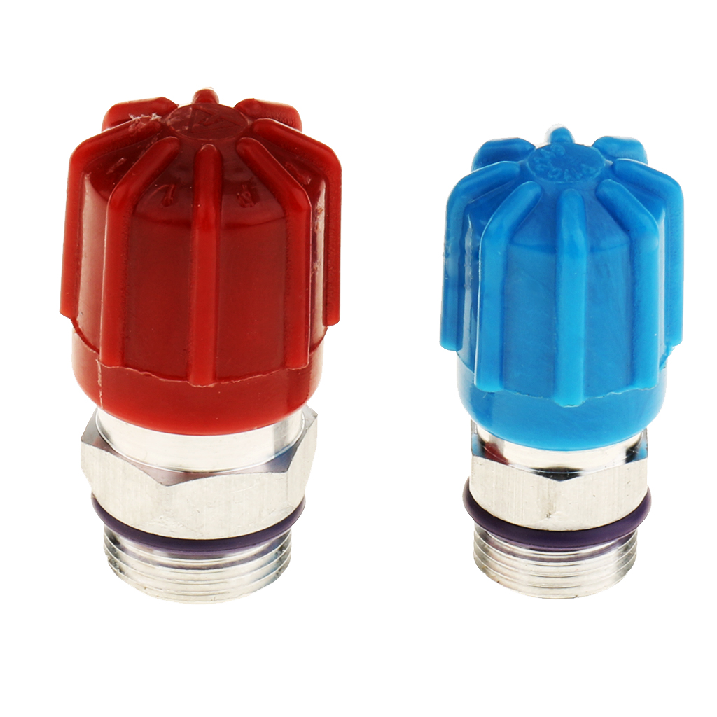2 Pieces Replacement Car Air Conditioning A/C Caps and Valves Rapid Seal Sets