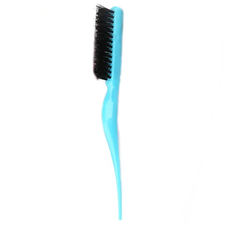 Salon Teasing Back Hair DIY Brushes Boar Bristle Wood Slim Line Comb Hairbrush Extension Hairdressing Styling Tools: Blue