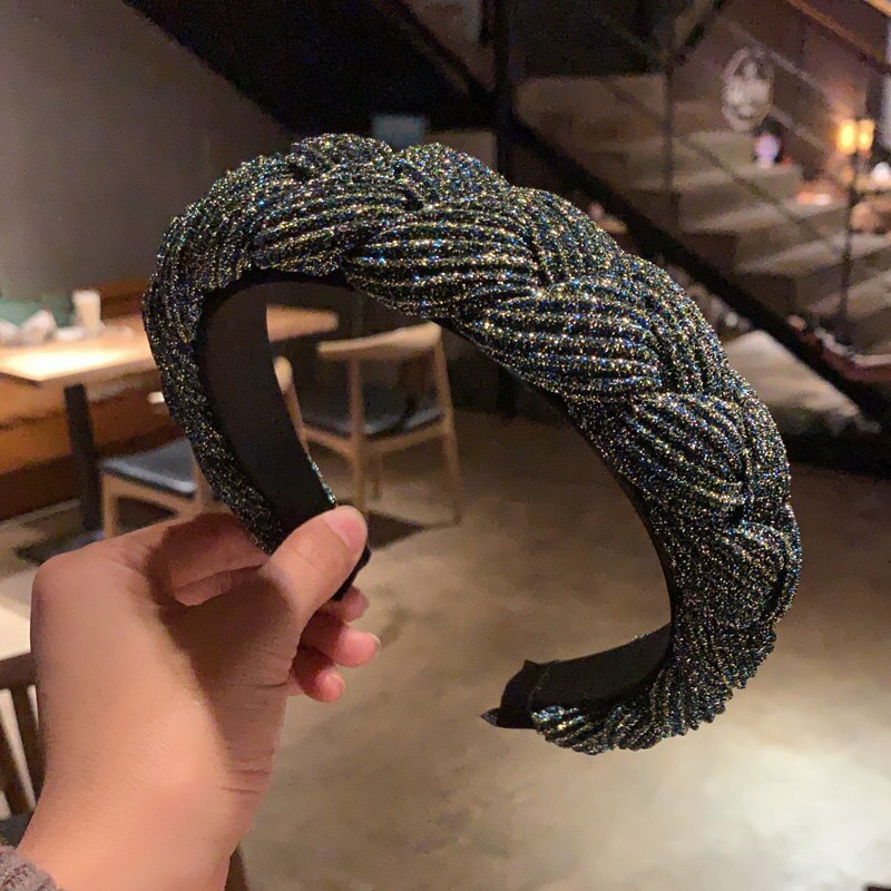 Haarband, brede haarband met knopen, hoofdband van satijn met knopen, haaraccessoires, haaraccessoires, voor dames, vrouwen, meisjes, dagelijks dragen, feesten, bruiloften, verjaardagen, geel