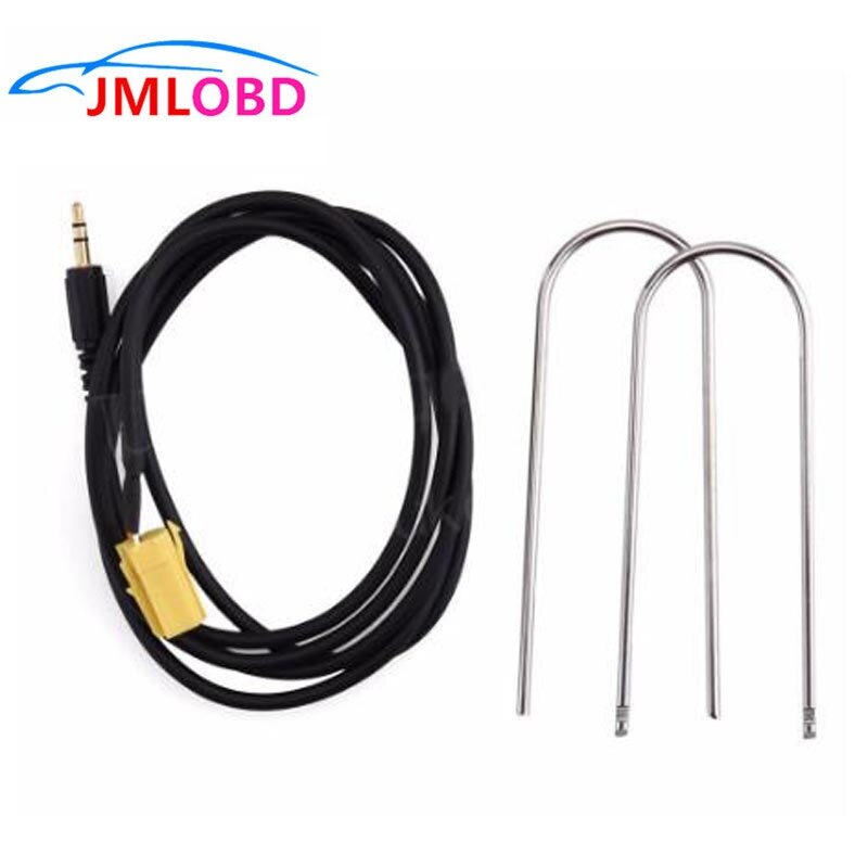Auto Aux Stereo Audio Line Input Adapter Kabel 3.5Mm Voor Ios MP3 + Removal Tool Voor Voor Fiat grande Punto Alfa 3 Pin