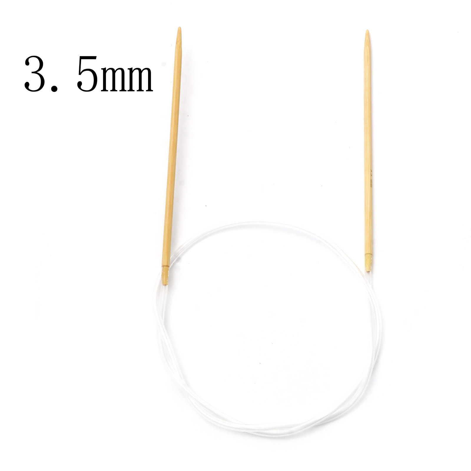 2mm-10mm Bamboo Plastic Circular Knitting Needles Beige Crochet Needles Pins Needle Craft Tools DIY Sewing Tools,80cm Long,1PC: 7mm / Gold