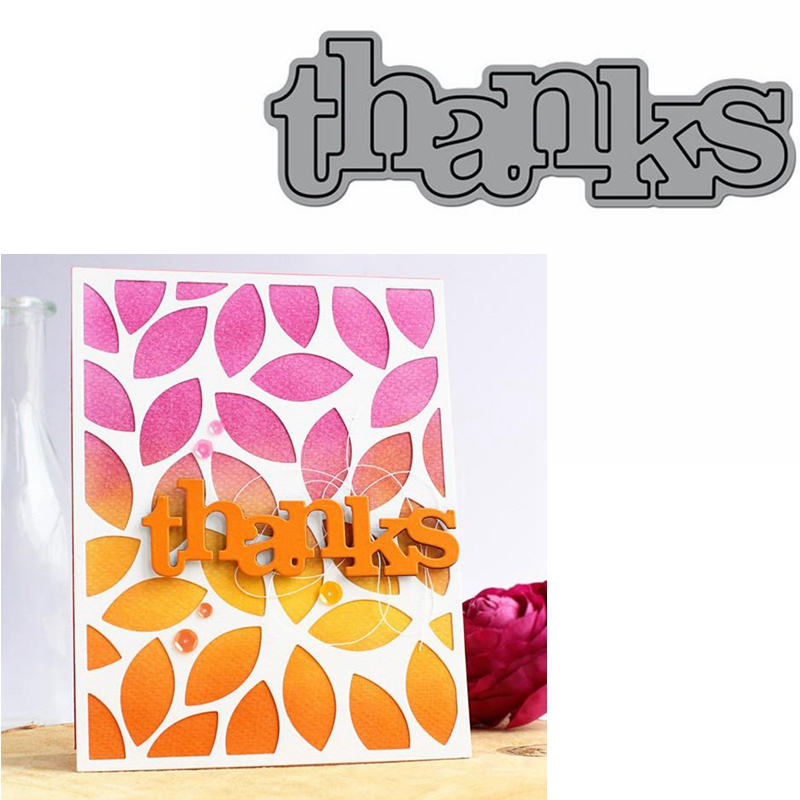 Thanks Word Die Cuts For Card Making Thanks Word dies scrapbooking metal cutting dies