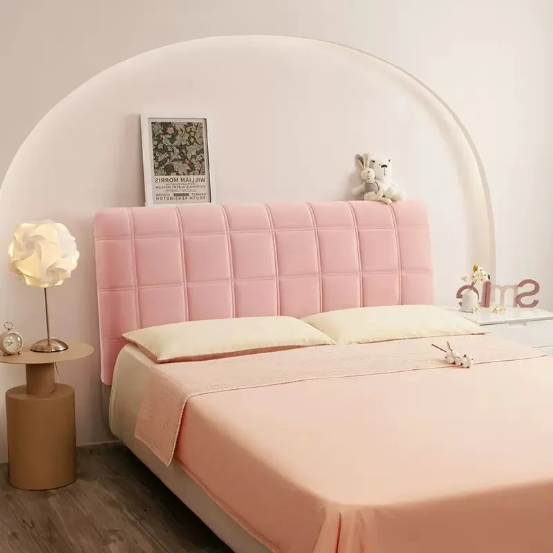 Copri testiera letto scozzese di lusso telecamera da letto Morbida calda invernale Addensare Protezione antipolvere per testata del letto tutto-compreso Coperture posteriori per letto universali