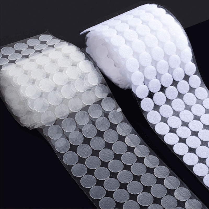 Dot Sticker Zelfklevende Sluiting Tape Stippen 10/15/20/25/30mm Sterke Lijm Sticker Disc Wit Zwart Ronde Coinn Haak Lus Tape: 10mm / Goud