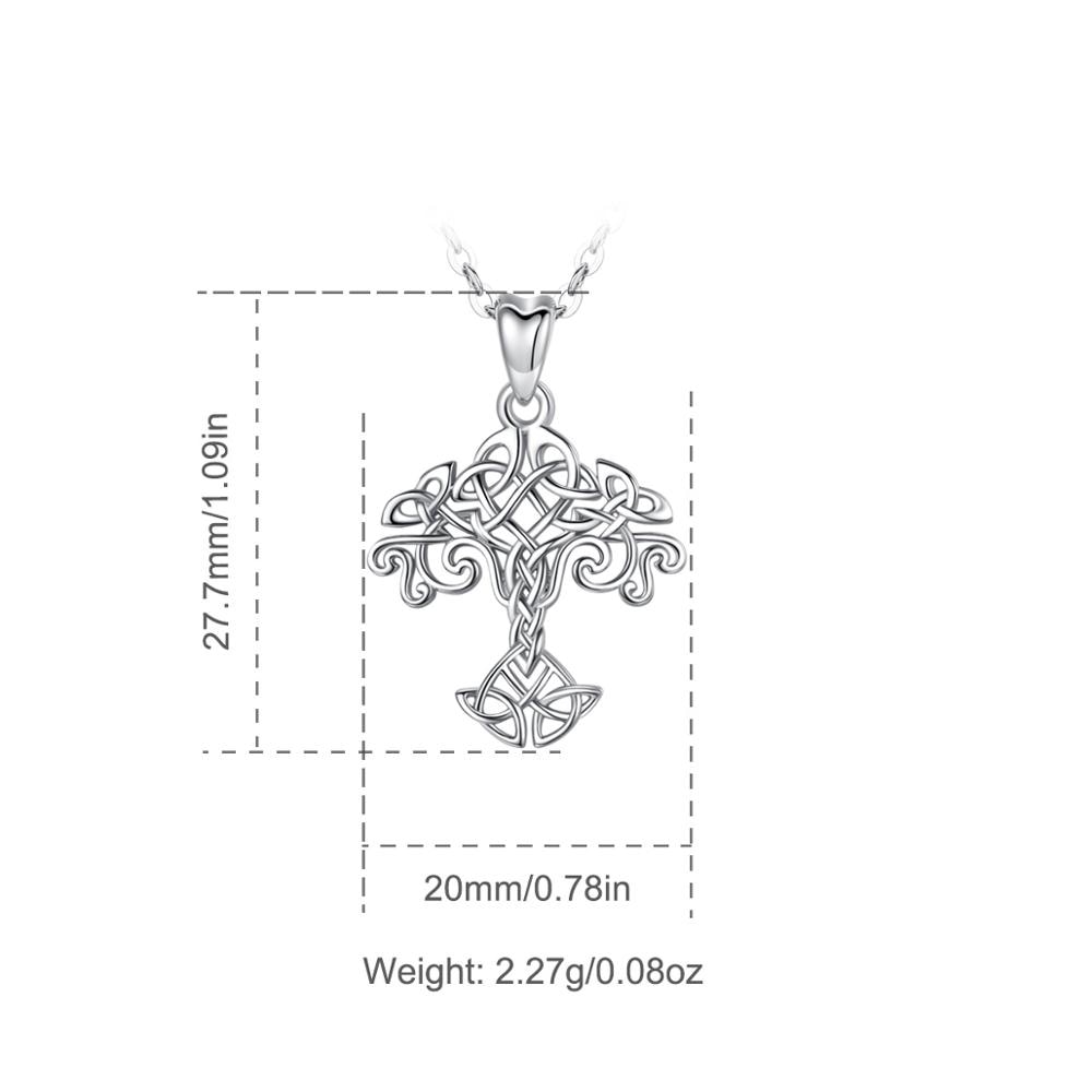 Eudora 100% 925 Sterling Silver Tree of Life Colar Pingente Celtics Nó Gargantilha Mulheres Colar Para As Mulheres Presente Jóias Da Moda