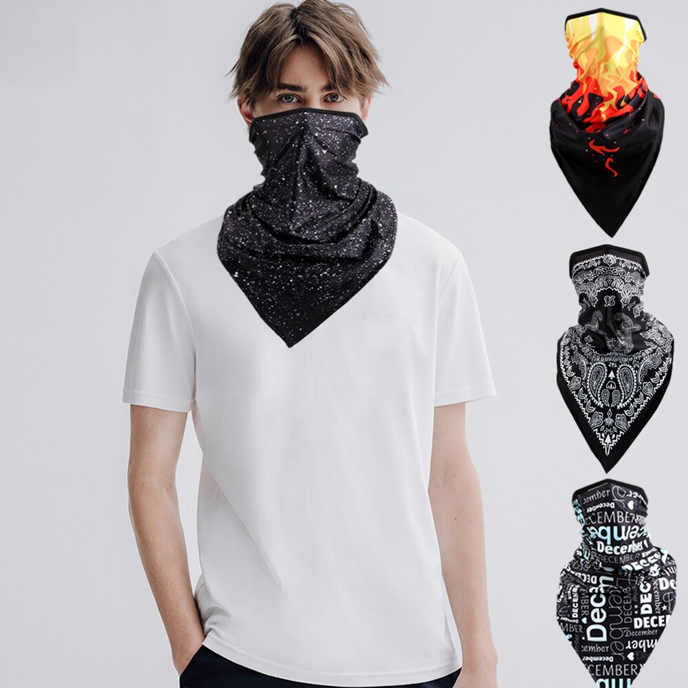 FORAUTO Soft Moto Half Mask Motorcycle Face Shield Breathable Face Mask Quick Drying Multifunctional