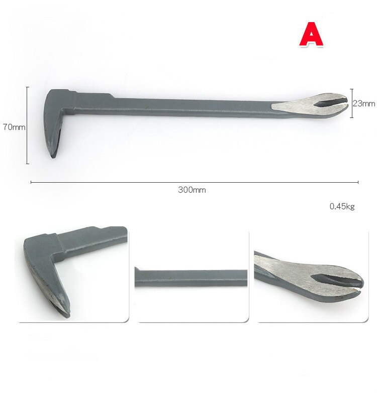 Barre-pied plate pour extraire les ongles, 3 tailles