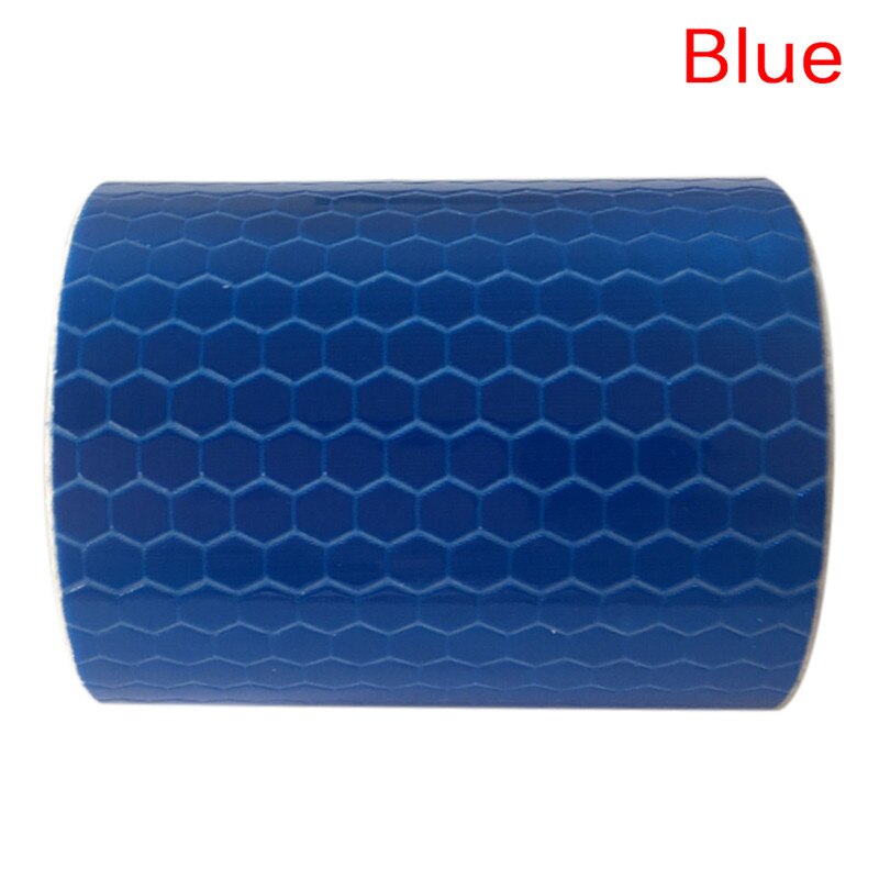 Security Caution Reflective Tape Warning Tape Sticker Self Adhesive Waterproof Pure Color Reflect Light Safety 5cm x 1M Stripes: BL