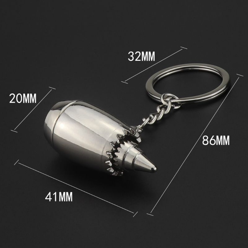 Neue Kreative Flugzeug Turbine Anhänger Schlüssel Ring Keychain Lagerung Schlüssel Tragbare Motor- Schmuck Silber Dekoration