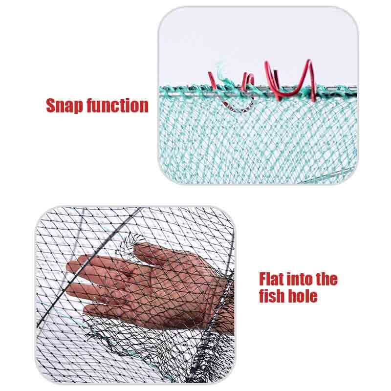 Visnet Levende Vis Garnalen Lokken Nylon Netten Zwart/Groen 4 Maten Varieert Vissen Opvouwbare Draagbare Rivierkreeft Catcher Visnetten