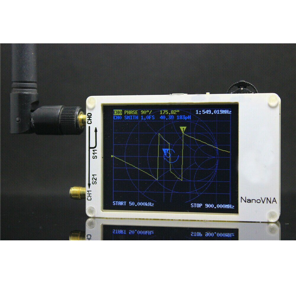 Nanovna 2.8 tommer lcd-skærm nanovna vna hf vhf uhf uv vektor netværk analysator antenne analysator + batteri: Gul