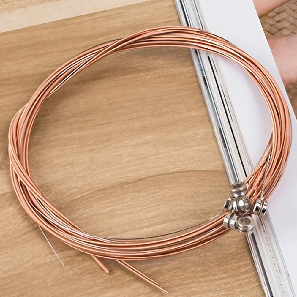 Gitaar/Ukelele Snaren 4/6 Stuks/set Zuiver Koper Snaren 1-6 Voor Akoestische Gitaar Ukelele Bas Snaren Klassieke Akoestische folk: Rood