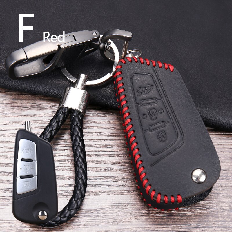 Loyalty Car Key Cover Case for FAW BESTUNE X40 X80 B30 B50 B70 XENIA R7 D60 Keyring Keychain Chain: A Red