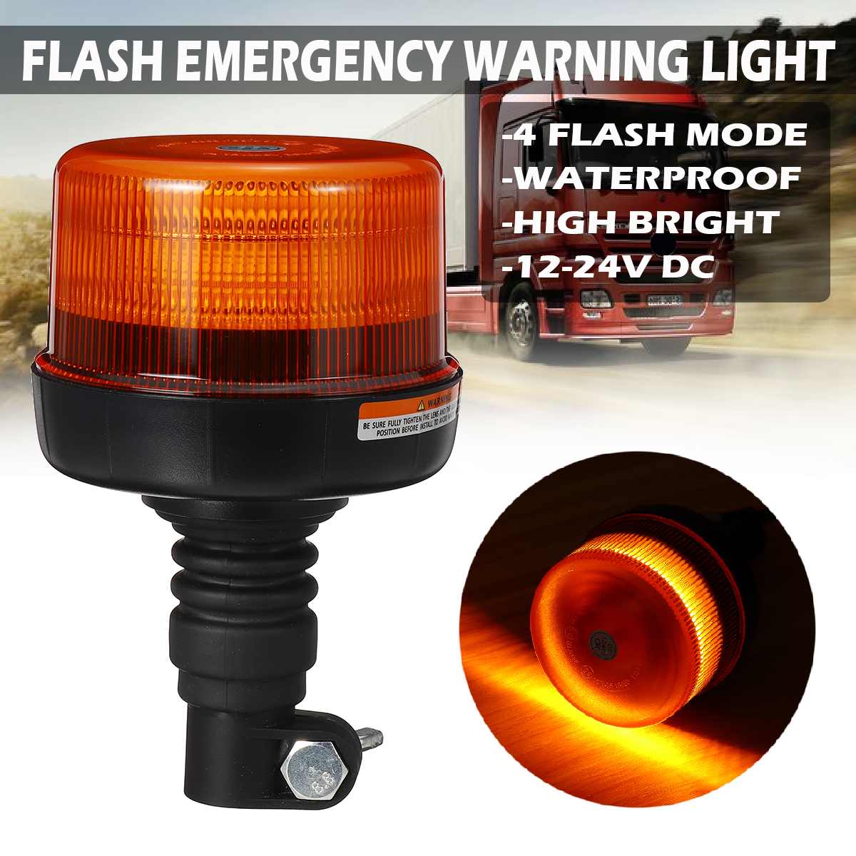 4 Modes Knipperend Noodwaarschuwing Led Car Truck Strobe Waarschuwingslampje Waterdicht Amber Baken Werken Light E9 Voor Tractor