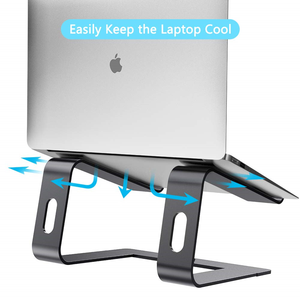Soporte de ordenador portátil de aluminio antideslizante, soporte de escritorio, soporte de refrigeración para MacBook Pro/Air 10-17 pulgadas
