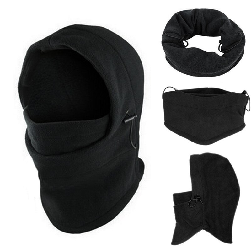 6 in 1 Neck Balaclava Winter Face Hat Fleece Hood Ski Mask Warm Helmet Clothing Accessories INS 2T5T$$