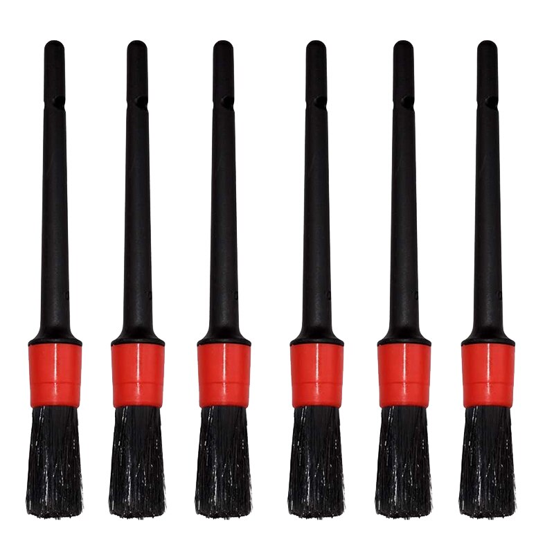 Car Detailing Brushes - Detail Brush 6 Piece Set for Cleaning Automotive Wheels, Rims, Interior and Exterior