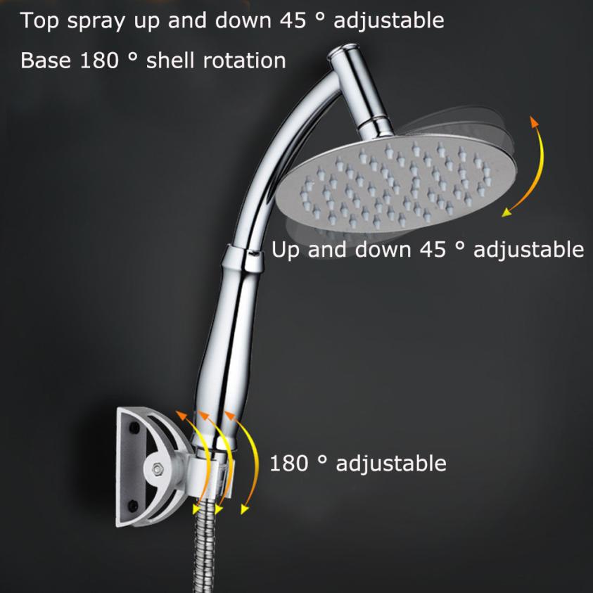 6 inch 360 degrees Rotating Large Shower Head Bathroom Stainless Steel Rain Spray Top Home bathroom faucet shower A17