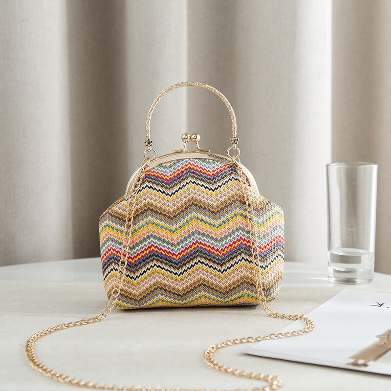 YBYT nacional paja bandolera para mujeres bolsos de lujo Bolsos De Mujer patchwork mujer cadena bolso de hombro