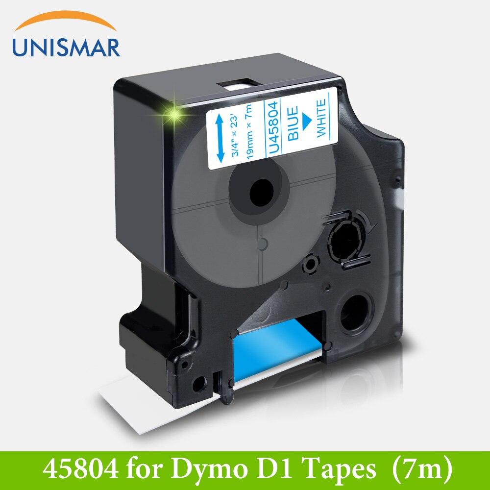 Black on White 45803 19mm Label Tape for DYMO D1 Ribbon Sticker for LabelManager 360D 420P PnP Wireless Rhino 5200 4200 Printer: Blue on White