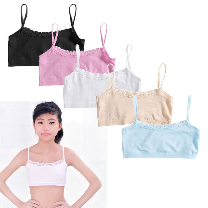 4 pz/lotto di Cotone Giovani Ragazze Reggiseno di Formazione Dei Bambini Bra E Pellicole Per Cofano Bambini Della Maglia Ragazzi Biancheria Intima