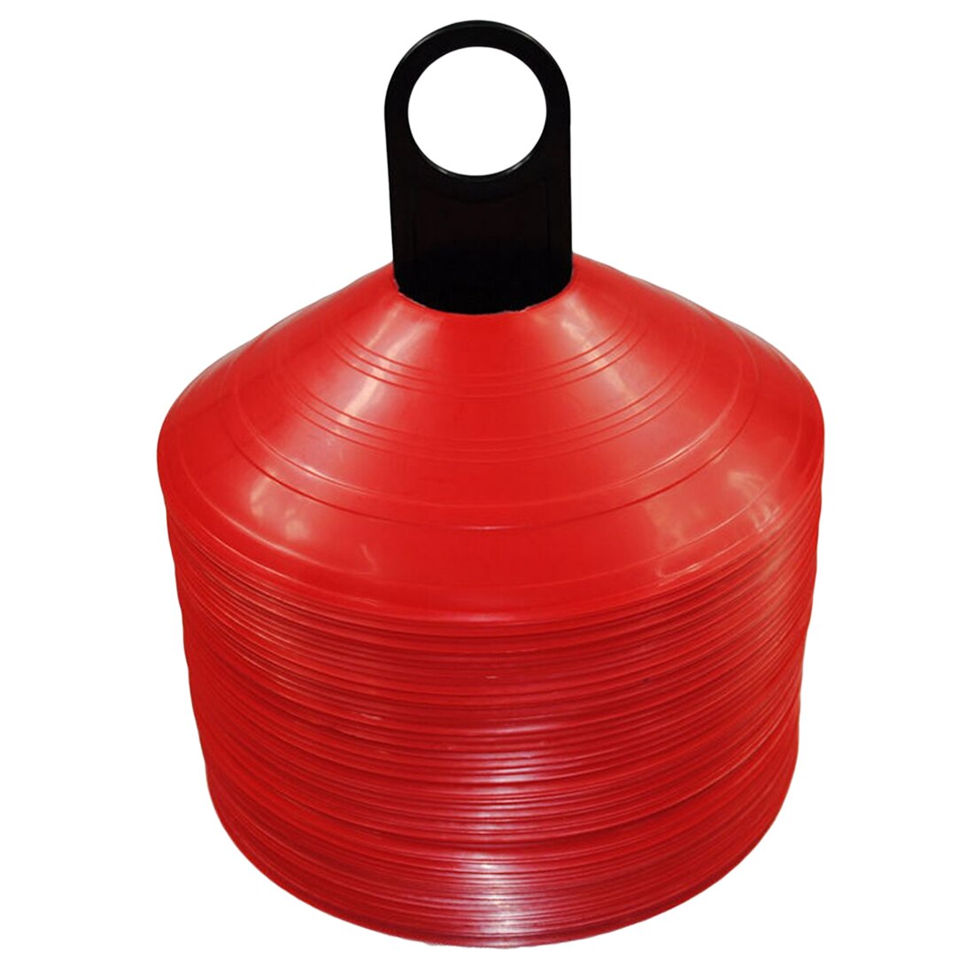 10 unids/lote 19cm conos marcador discos fútbol y entrenamiento para deportes accesorios de entretenimiento: Rojo