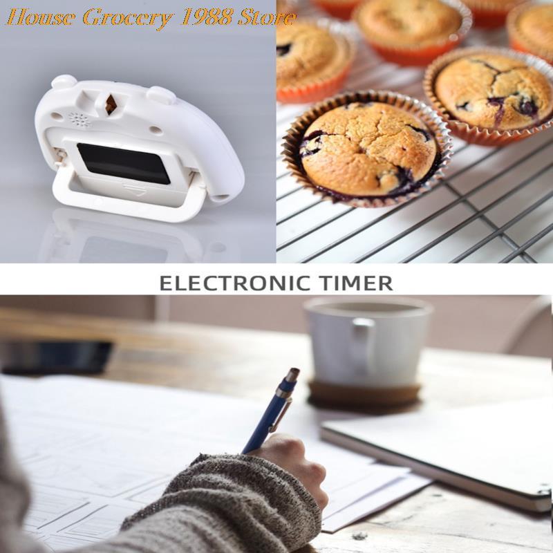 Mechnical-Temporizador de cocina de dibujos animados, reloj de contador Manual de ABS, con respaldo para Yoga, estudiante, alarma para el hogar, mecánico de dibujos animados