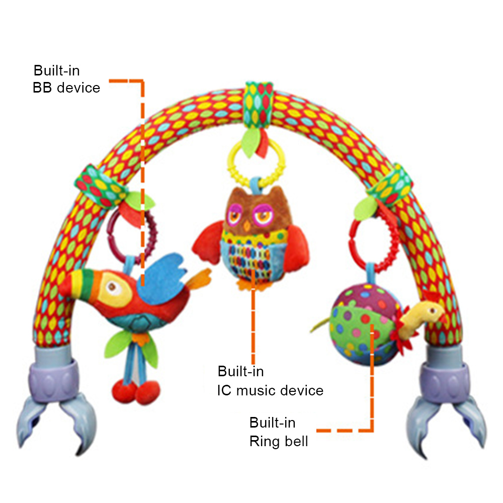Baby Rammelaars Spons Wandelwagen Speelgoed Bed Bel Speelgoed Pasgeboren Reizen Spelen Arch Wandelwagen Crib Accessoire Zachte Leuke Tafelbel Bed Opknoping: PJ3335G