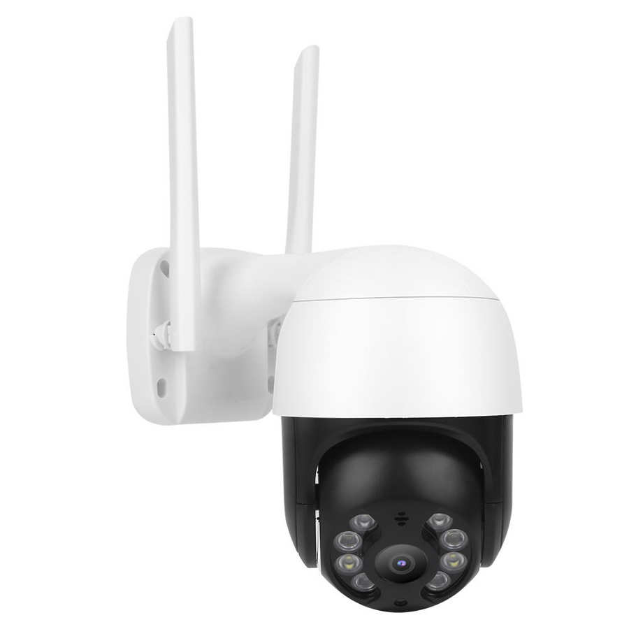 Overvågningssystem 3mp wifi ptz kamera 8 lys menneskelig registrere farverig nat  ip66 vandtæt overvågning 100 - 240v