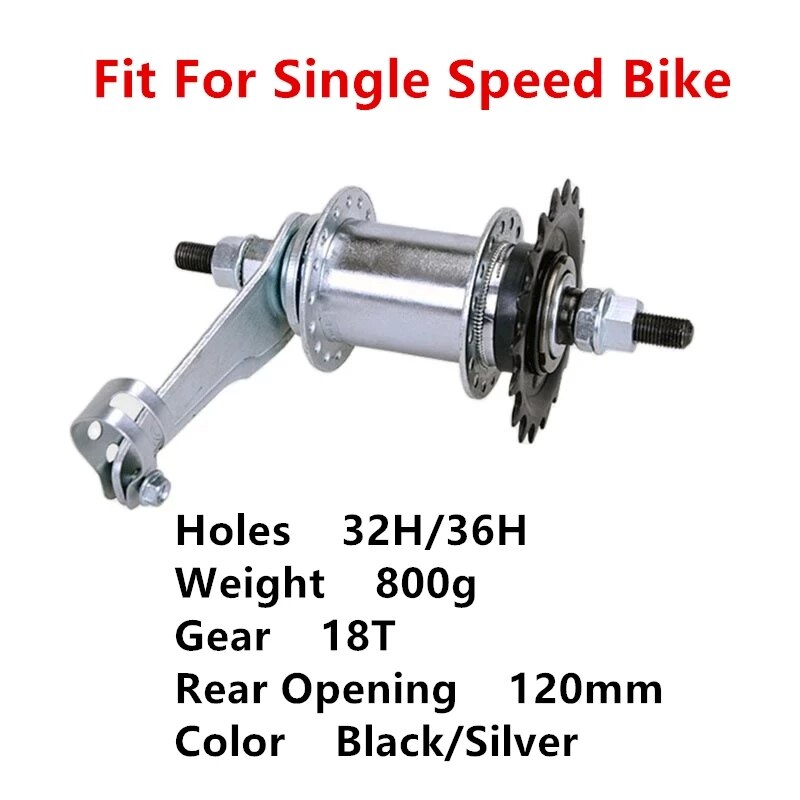 Bujes de freno inverso para bicicleta, Apertura trasera y delantera, eje de 100mm y 120mm, negro y plateado, 32 agujeros, piezas de rueda de llanta de bicicleta de una sola velocidad
