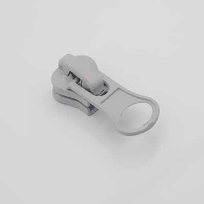 Meetee 10pcs 5# Resin Zipper Head Thick Candy Color Zipper Pull Slider DIY Repair Pillow Quilt Bedding Bags Sewing Clothes ZT005: LightGray