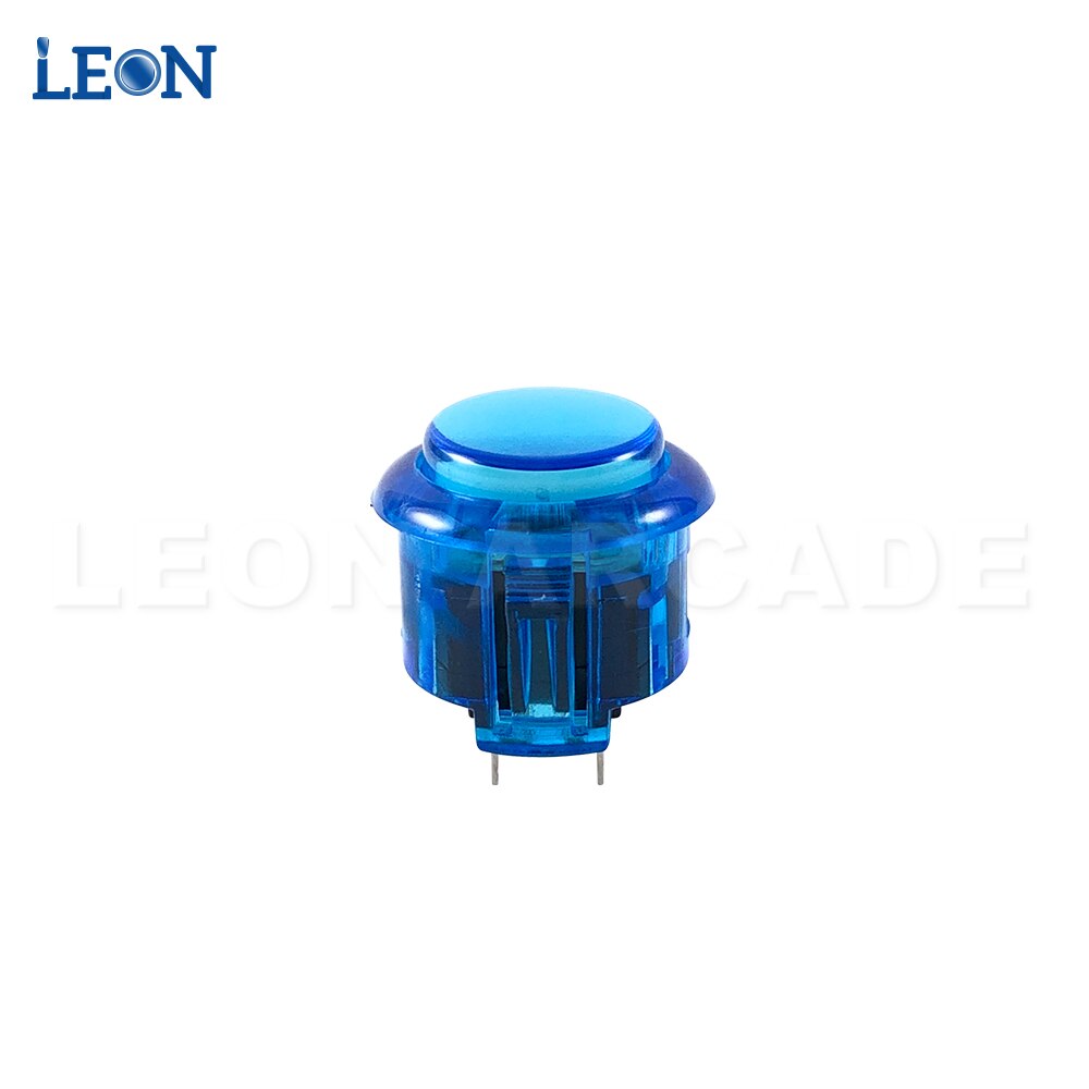 30 Pcs Transparant Arcade Knop Geen Led Arcade 30Mm/24Mm Arcade Kit Voor Arcade Kopie Sanwa 24 OBSF-30 OBSC-30 OBSN-30 Sanwa: 24mm blue