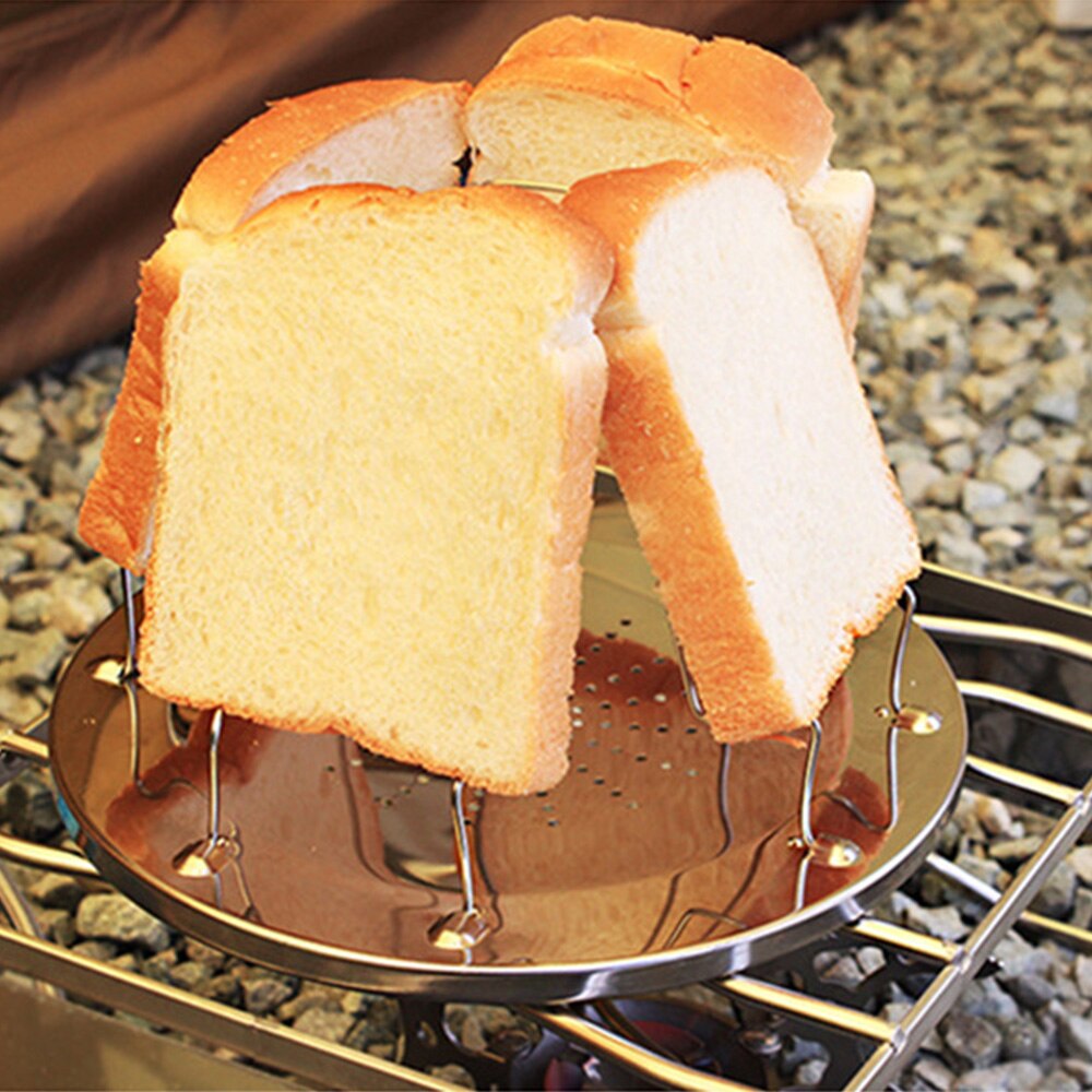 4 kromka chleb toast stojak grill kreatywny praktyczny chleb tosty taca na karawanę kemping śniadanie BBQ toster stojak
