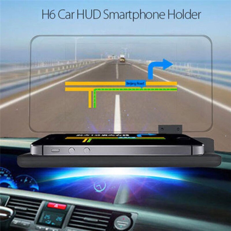 Voiture GPS navigateur support de voiture support pour téléphone noir tapis antidérapant universel Smartphone projecteur HUD tête haute support d'affichage