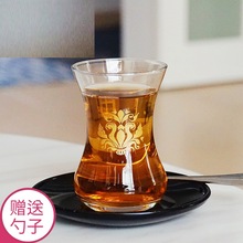 Juldekorationer för hem turkiet importer glas kaffekopp svart te kopp te set dryck kopp med fat set hushållssked