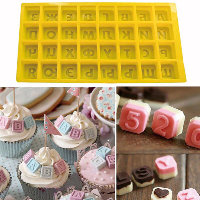 Russische Alfabet/Letters Siliconen Mal Diy Candy Pudding Fondant Chocolade Mould Cake Decoratie Gereedschappen Pastry Tool Bakvormen Tool