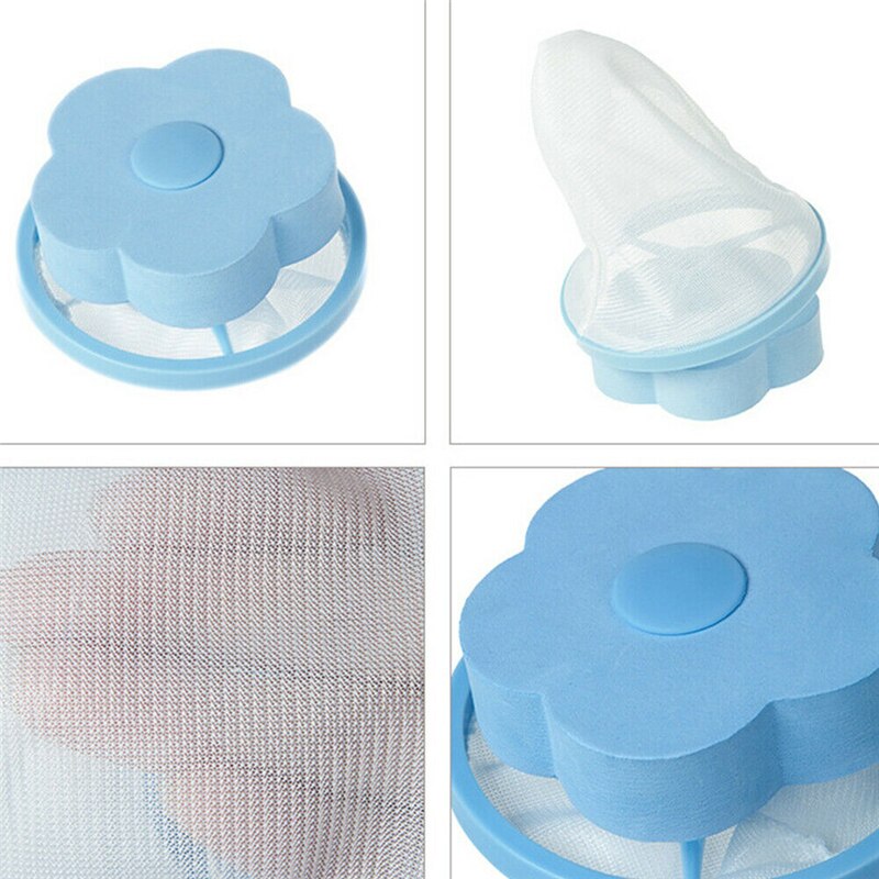 1PC Mesh Filter Bag Floating Washing Machine Wool Hair Removal Cleaning