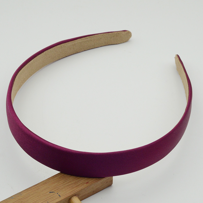 10PCS 20mm Satin Fabric Covered Plain Plastic Hair Headbands for women girls with velvet back for handmade hair accessories: Yellow