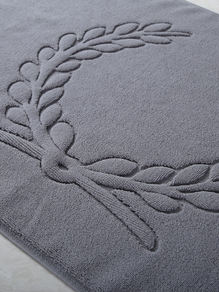 Alfombra de baño de algodón Toalla de suelo blanco gris alfombras de baño alfombra de inodoro absorbente hogar Hotel ducha pies toallas alfombras de bañera tapiss