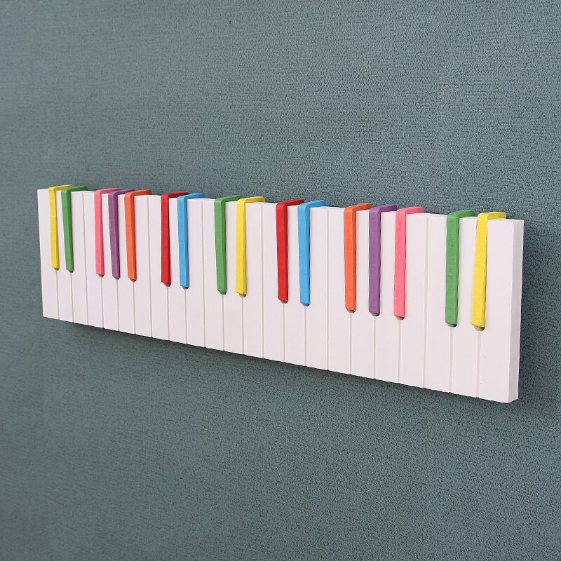 Portemanteau mural en bois, porte-manteau pour clés de Piano, porte-manteau mural, décoration murale, porte-clé, porte-chapeaux, étagère de rangement en bois
