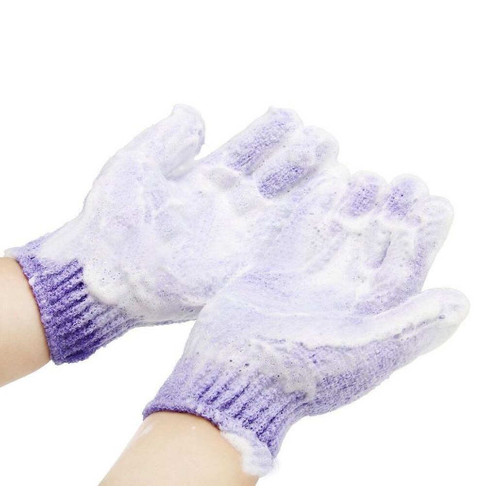 1Pc Shower Bath Exfoliating Wash Skin Spa Massage Scrub Body Scrubber Fine Glove Shower Gloves Bath Gloves Foam Bath Scrubber