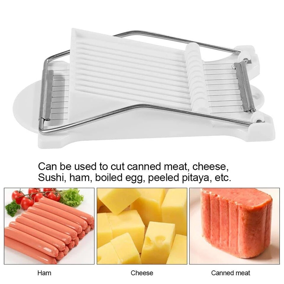 Lunch Vlees Slicer Rvs Fruit Ei Ham Slicer Multifunctionele Kaas Banaan Eten Cutter Ei Snijgereedschap Keuken Tool