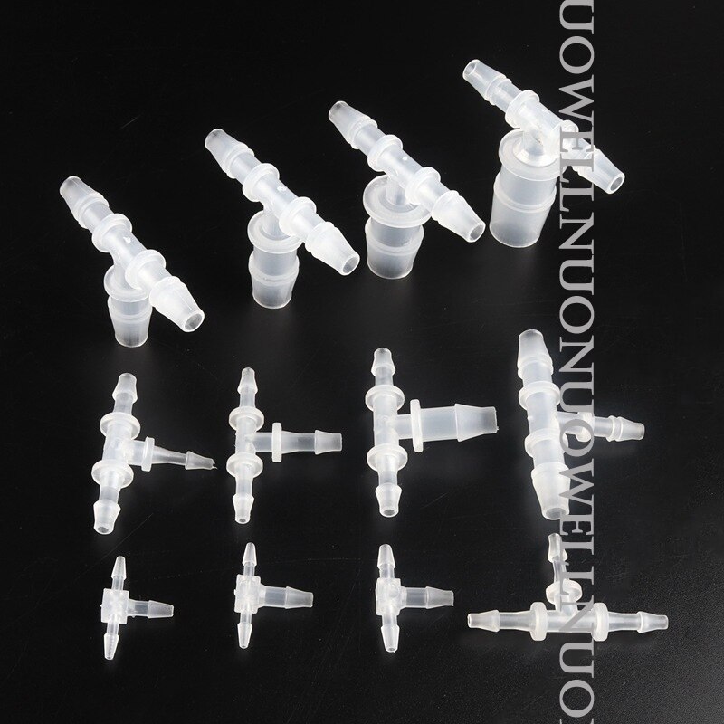 Conector de mangueira de água pp, conector redutor de plástico, conectores t para aquário, tanque de peixes, tubulação de água, junta de cano de escape de pagode, 10 peças