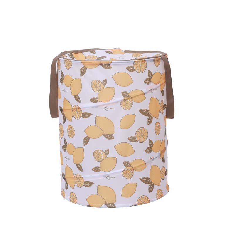 Folding Storage Basket Dirty Clothes Basket Oxford With Zipper Cover Clothing Toy Organizer LaundryBasket Home Storage Bucket