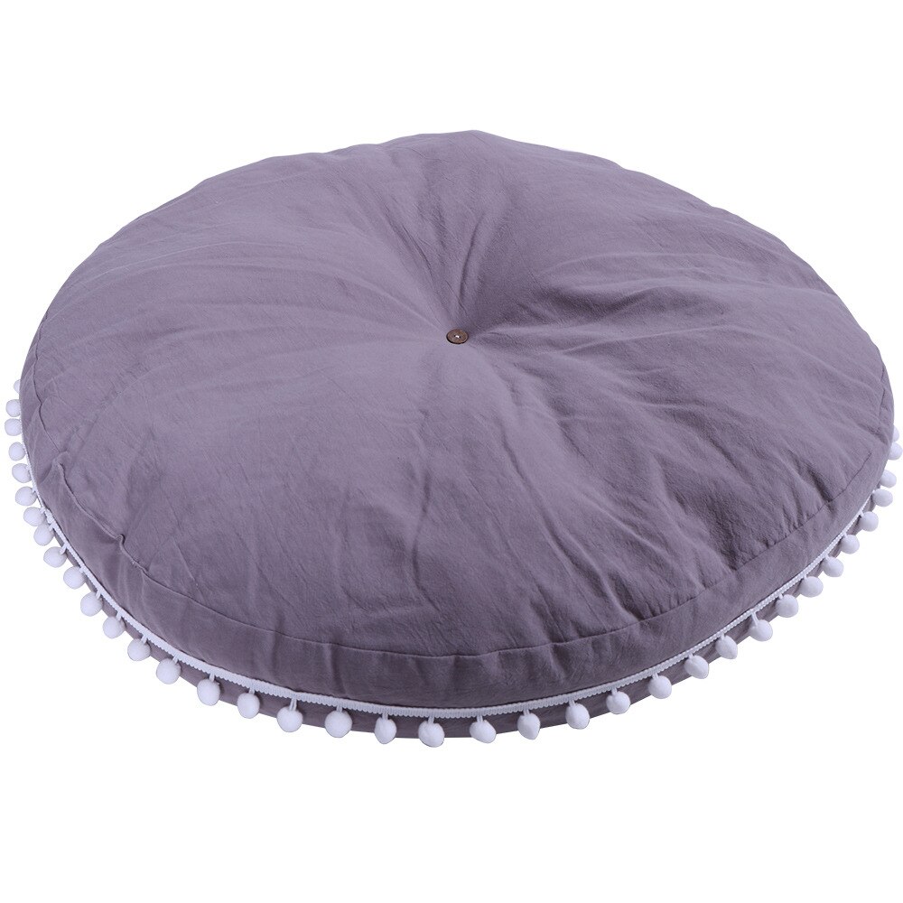 Neue Farbige Kleinkind Kleinkind Runde Kissen freundlicher Baby Unterstützung Sitz Weichen Stuhl Kissen Sofa Plüsch Kissen Spielzeug freundlicher Zimmer Klettern matt: Silber