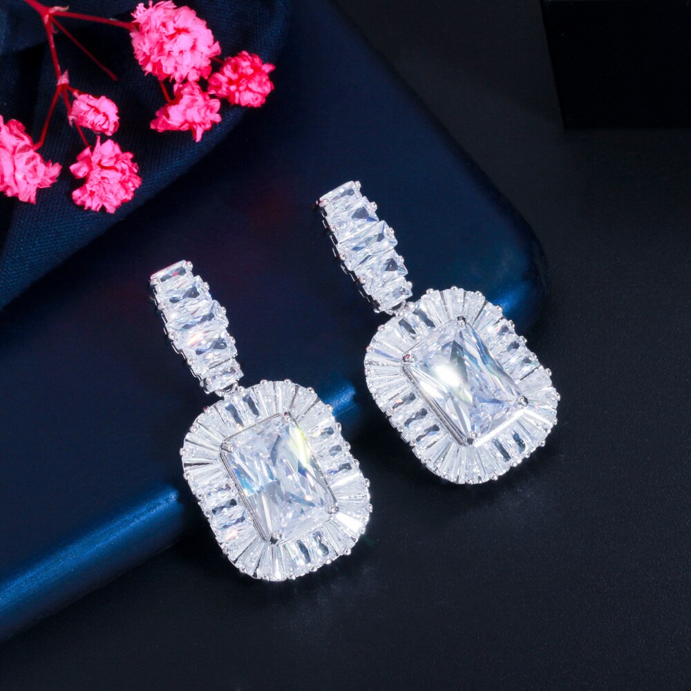 CWWZircons – ensemble de bijoux pour femmes, accessoires de Costume, en zircone cubique de dubaï, pour soirée et mariage, Noble, T508