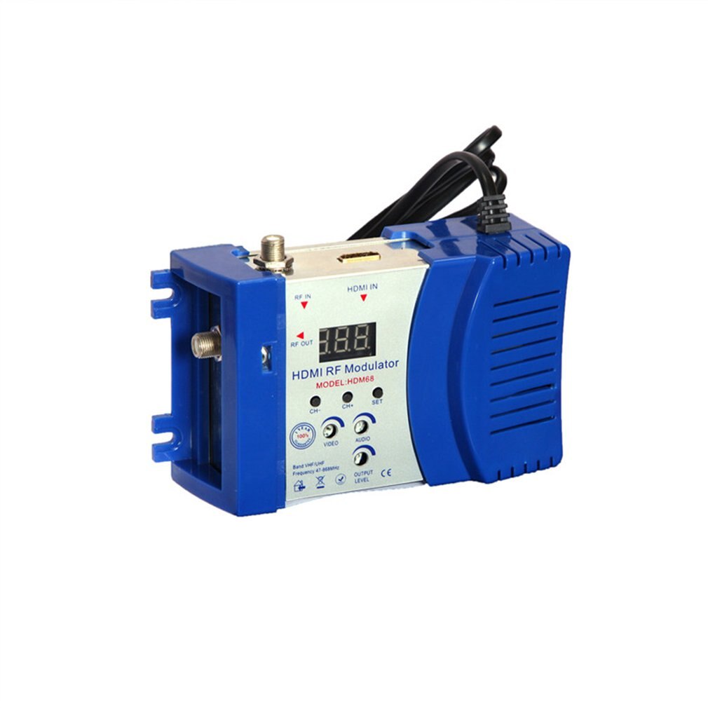 HDM68 Modulator Digital RF HDMI Modulator AV to RF Converter VHF UHF PAL/NTSC Standard Portable Modulator for EU ONLENY Piece
