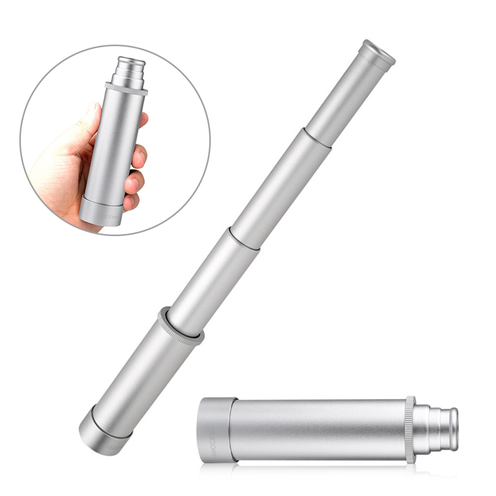 25X40 Pocket Zoomable Monoculaire Piraat Telescoop Draagbare Inklapbare Handheld Vintage Monoculaire Telescoop