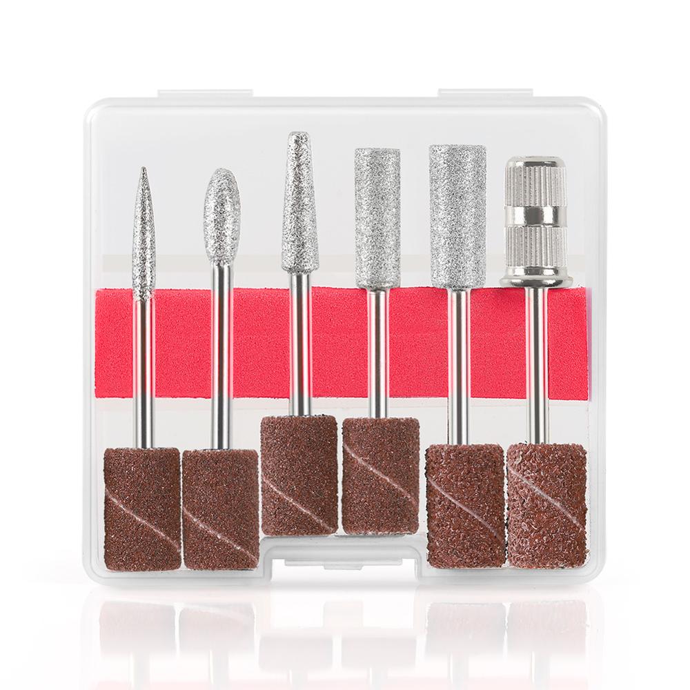 Kit de máquina pulidora eléctrica para uñas, herramientas de manicura para retirar esmalte de Gel, lima de uñas, 20000RPM, con brocas: Polishing head